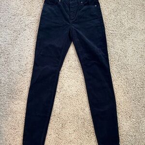 NWOT Cabi 4236 Corduroy Buttonfly Sapphire Blue Skinny Jeans Size 2